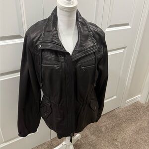 a.n.a Genuine Lambskin Jacket in Black has the look of a motorcycle jacket XL